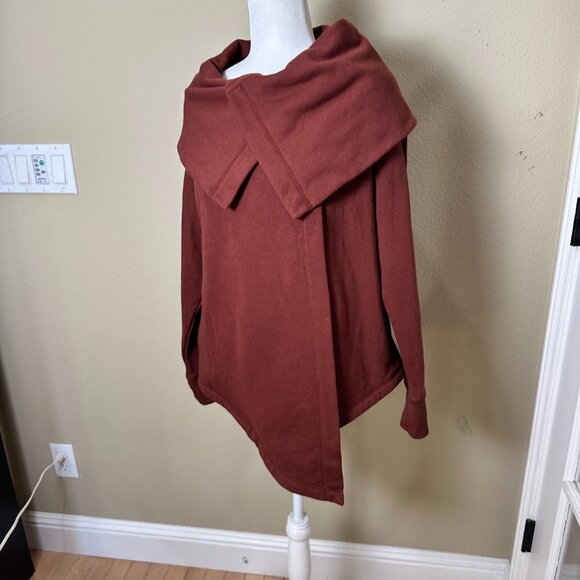 Nordstrom ZELLA New NWT Drape Neck Sweatshirt Topper Jacket Size Large - Picture 4 of 15
